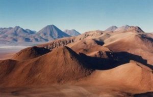 désert d'Atacama vu du volcan Lascar